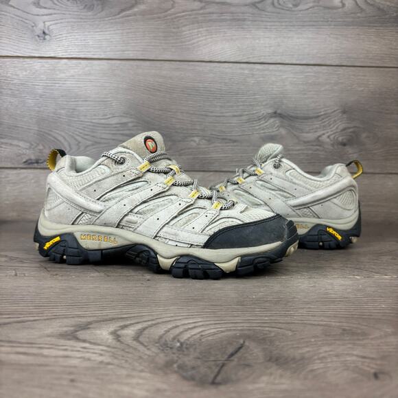 Merrell Moab 2 Vent Hiking Shoes Womens 7.5 Beige Outdoor Walking Trail Sneakers - Picture 1 of 16